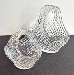 Crystal Baskets Pair - Petite Diamond-Cut