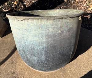 BY - Vintage Galvanized Round Bottom Kettle