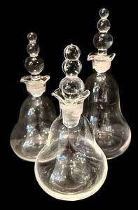 DR - Vintage Imperial Glass Candle Wick Cruet Set - 3-Piece