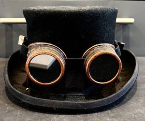 DR - Steampunk Top Hat With Copper Goggles