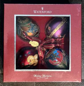 K - Waterford Holiday Heirlooms Beaded Lace Seasonal Eggs - Set of 4