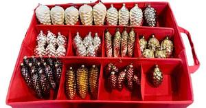 LR - Glass Pine Cone Ornaments