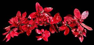LR - Red Christmas Berry Picks Spray - 16-in Long Artificial Holiday Decor Branch