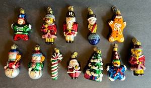 DR - KSA TM Vintage Christmas Ornaments - 12-Piece Set, 3 Inches Tall