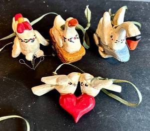 DR - DC Wooden Ornaments - Hand-Painted Christmas Figures (Lot of 10)