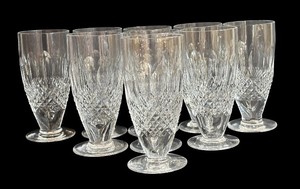 DR - Waterford Colleen Ice Tea Glasses (Lot of 9) - Vintage Irish Crystal
