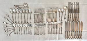 LR - INSICO Stainless Flatware Set - Ornate Pattern Spoons & Knives