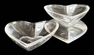 DR - Marquis by Waterford Crystal Heart-Shaped Bowls - Set of 3