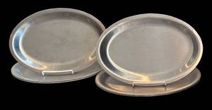 LR - Melco Cleveland 414125 Sizzler Trays - Stainless Steel 12x8 in (Lot of 6)