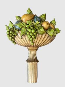 LR - Decorative Wall Mounted Urn with Fruit Arrangements