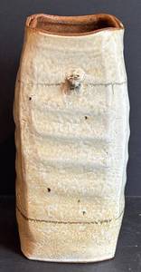 DR - Handcrafted Ceramic Vase - Cream & Brown Crackle Glaze