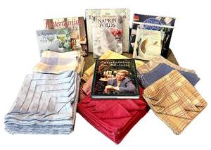 LR - Napkin Folds & Linen Napkins - Assorted Sizes with Table Decor Books