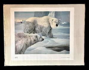 LR - Prince of the North Lithograph by Mario F. Fernandez (1986) Polar Bears