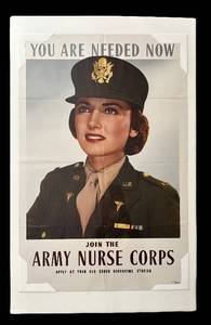 LR - Vintage WW2 Army Nurse Corps Recruitment Poster Print