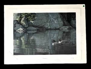 LR - Robert Bateman - Northern Reflections Loon Family Print 1981 - 68538631