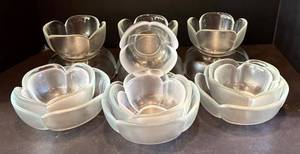 K - Rosenthal Studio-Line Bjrn Lotus Bowls (Lot of 16) - Frosted Glass