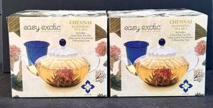 DR - Padma Lakshmi Easy Exotic Blooming Tea Set - 30 oz Glass Teapot  5 Blooming Teas (2 Sets)