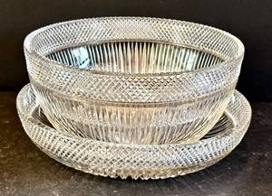 DR - Crystal Bowls & Platter Set - Nesting Fruit Bowl