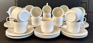 DR - Vintage Johnson Bros Ironstone Mugs & Saucers (Lot of 43)