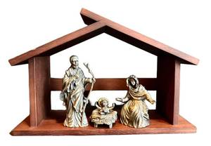 DR - Lennox Kirk Steiff Pewter Holy Family Nativity Set - 3-Piece