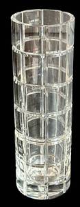 DR - Cut Crystal Vase - Cylindrical Faceted Grid