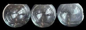 DR - Glass Sphere Candle Holders - Set of 3 - 9 in Tall