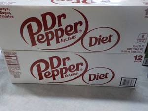 2 Diet Dr. Pepper 12 packs...