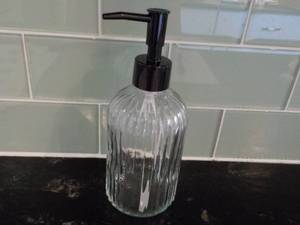 13.5 oz Clear Glass Soap Dispenser...