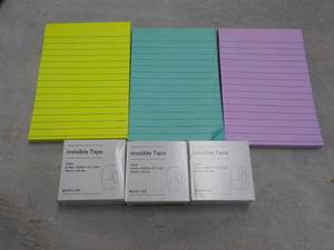 3 Post-it 4 x 6 Pads and Tape...