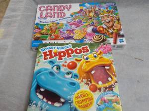 Hungry Hungry Hippos and CandyLand...