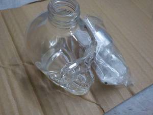 2 Skull Head Glass Soap Dispensers...