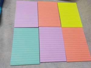 6 Post It 4 x 6 Pads...