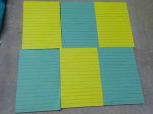 6 Post It 4 x 6 Pads...