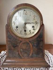 Seth Thomas Tambour Mantel Clock Westminster Chime Wood Case