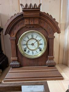 Ansonia Cabinet Clock - 1905 Antique Carved Wooden Case