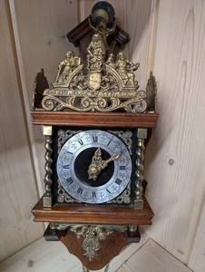 Ansonia Iron Side Clock (1885) - New York Movement, ornate brass crest