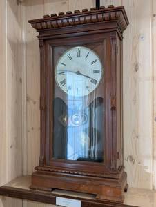 Seth Thomas Garfield 1886 Wall Clock - Oak Case, Glass Front, Pendulum