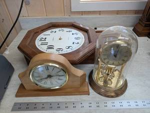 Howard Miller Octagon Wall Clock, Quartz Glass-Dome Clock & Arch Mantel Clock