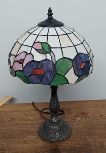 Tiffany Style Stained Glass Hummingbird Table Lamp 20in Floral