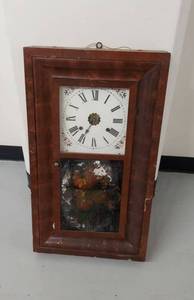 Antique Seth Thomas Ogee Wall Clock 8 Day Time Strike As Found