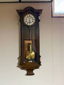 W. Schonauer Wien Vienna Regulator Wall Clock Wood Case 27in
