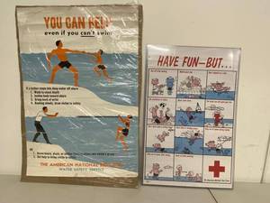American National Red Cross Water Safety Posters 1948 1959 Vintage