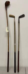 Antique Golf Club Lot Wood Shaft MacGregor Dayton 27 Hickory Era 3 Pc