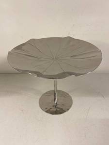 Michael Aram Stainless Steel Lily Pad Pedestal Cake Stand Server