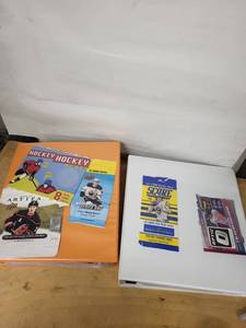 Hockey Trading Cards in Binder Pages - Panini Score Inserts & Team Cards