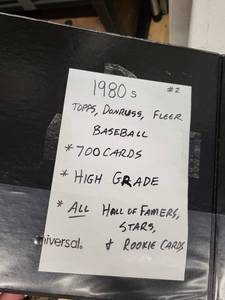 1980s Topps Donruss Fleer Baseball Cards - 700 High-Grade Hall of Famers & Rookies