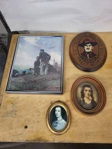 Norman Rockwell Print - Royal Canadian Mounted Police Plaque & Vintage Portraits