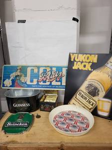 Yukon Jack Sign & Vintage Beer Advertising Memorabilia Collection