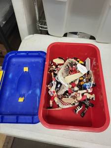 Hockey Action Figures - Assorted Players In Red & Blue Bins