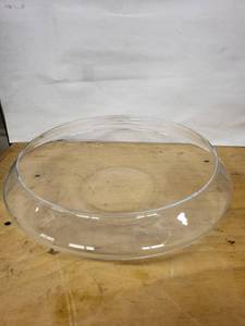 Clear Glass Round Display Bowl - 12-Inch Diameter, Shallow Dish